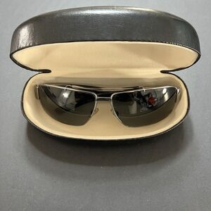 Vintage Gucci Sunglasses Black Chrome Metal With Case (Frames Only)